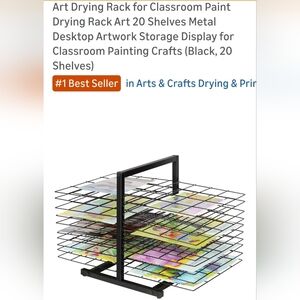 Black 20-Shelf Drying Rack